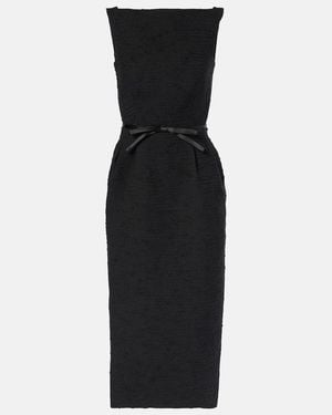 Erdem Tweed Midi Dress - Black