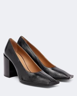 Maison Margiela Salones De Piel Con Ribetes - Marrón