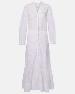 Isabel Marant Daniva Lace-Trimmed Cotton Maxi Dress - White