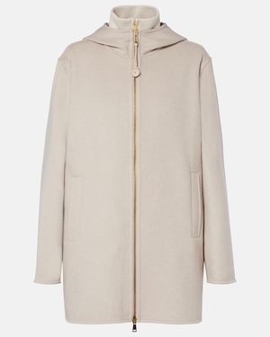 Moncler Hemiptere Wool And Cashmere Jacket - Natural
