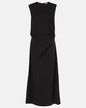 TOTEME Tie-Detail Midi Dress - Black