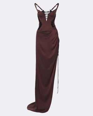 Maria Lucia Hohan Ruched Corset Gown - Purple