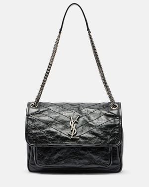 Saint Laurent Schultertasche Niki Medium Aus Leder - Schwarz
