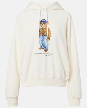 Polo Ralph Lauren Polo Bear Cotton-Blend Jersey Hoodie - White