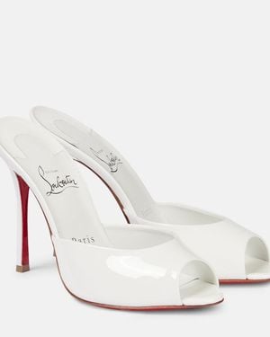 Christian Louboutin Bridal Me Dolly Patent Leather Mules - White
