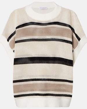 Brunello Cucinelli Top Aus Baumwolle - Natur