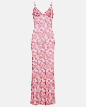 Bananhot Abito Lungo Solay Con Stampa Floreale - Rosa