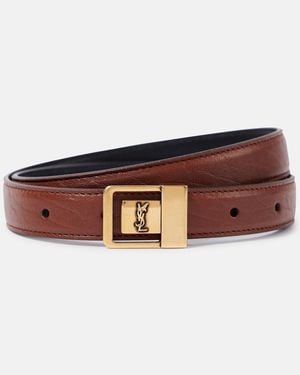Saint Laurent "la 66" Thin Belt - Brown