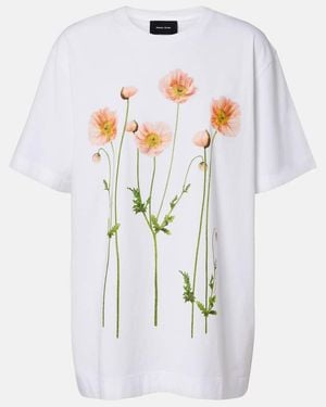 Simone Rocha Floral Cotton Jersey T-Shirt - White