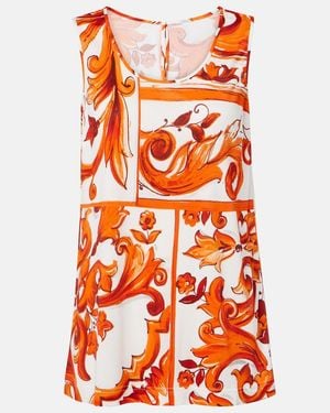 Dolce & Gabbana Top Majolica - Orange