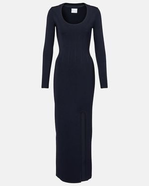 Galvan London Atalanta Knitted Maxi Dress - Blue
