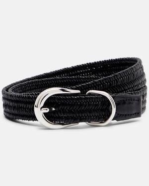 DEHANCHE Loom Braided Leather Belt - Black
