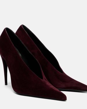 Magda Butrym Suede Court Shoes - Red