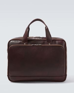Brunello Cucinelli Leather Briefcase - Brown