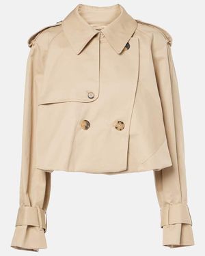 JW Anderson Gabardina Cropped De Algodon - Neutro