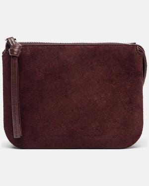 Phoebe Philo Pocket Gig Suede Pouch - Purple