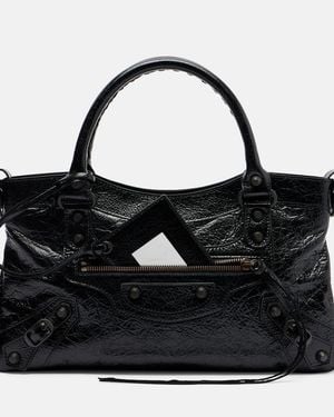 Balenciaga Le City Small Leather Top-Handle Bag - Black