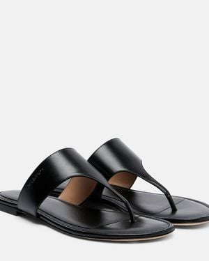 Tom Ford Lina Leather Thong Sandals - Black