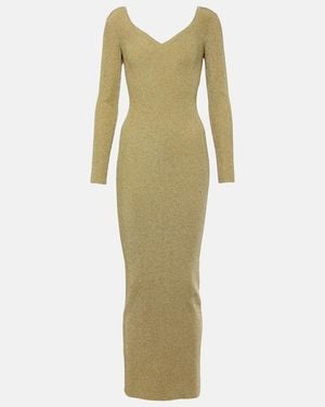 Nina Ricci Lame Maxi Dress - Green