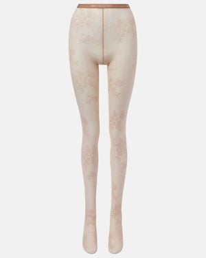 Valentino Collant Floreali - Neutro