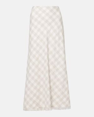 Jonathan Simkhai Noelle Checked Maxi Skirt - White