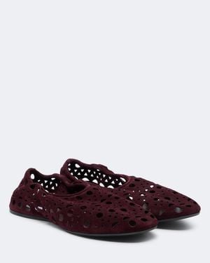 Alaïa Ballerinas Vienne Aus Veloursleder - Rot