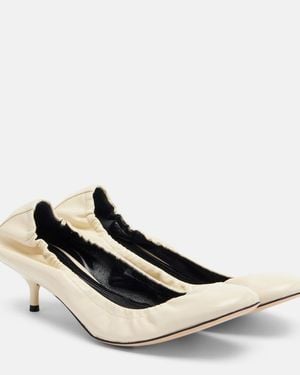 Phoebe Philo Leather Court Shoes - White