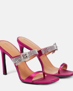 D'Accori Dahlia Embellished Mules - Pink