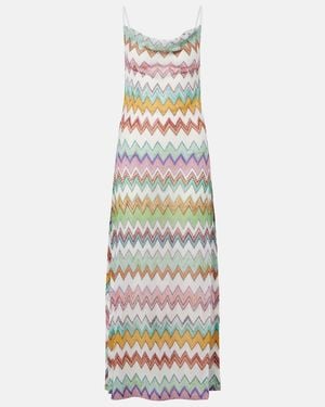 Missoni Zigzag Lame Maxi Dress - White