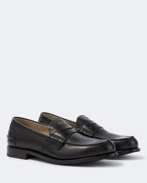 Prada Loafers Aus Leder - Schwarz