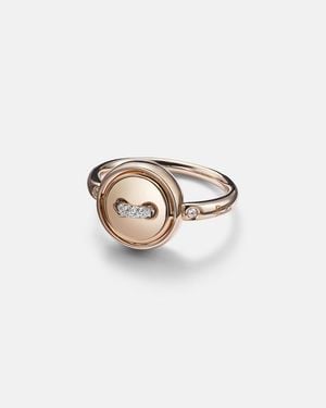 Pomellato Ring Pom Pom Dot Aus 18Kt Rosegold Mit Diamanten Und Tuerkis - Weiß