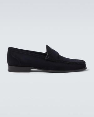 Magnanni Suede Loafers - Black