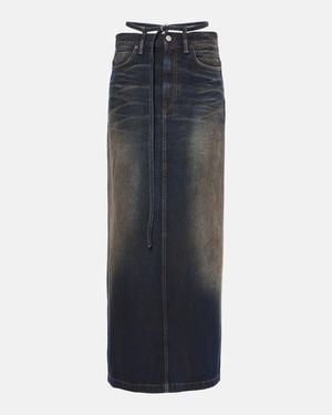 Acne Studios Falda Larga Talia De Denim - Azul