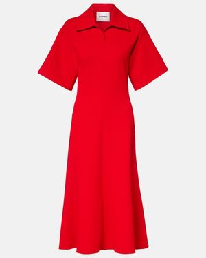 Jil Sander Midi Dress - Red