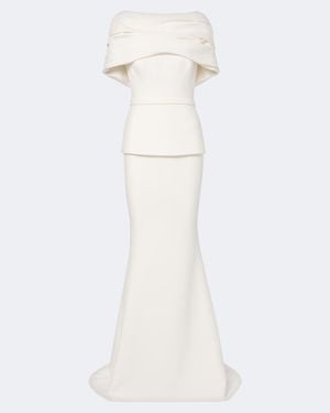 Safiyaa Robe Loura Aus Crepe - Weiß