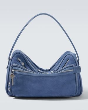 Acne Studios Camero Suede Shoulder Bag - Blue