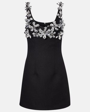 Emilia Wickstead Einna Embellished Crepe Minidress - Black