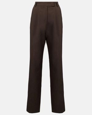 Frankie Shop Bea High-Rise Straight Trousers - Brown