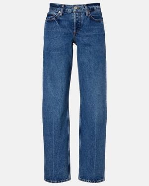 Agolde Low Rise Loose Straight Jeans - Blue
