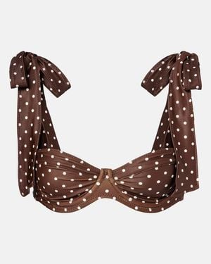 SAME Top Bikini Lady A Pois - Marrone