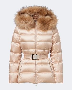 Moncler Cupidones Shearling-Trimmed Down Jacket - Natural
