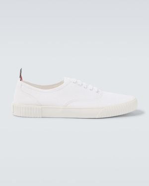 Thom Browne Heritage Canvas Trainers - White