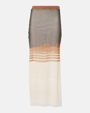SIR. Breeze Bandeau Striped Maxi Skirt - Gray