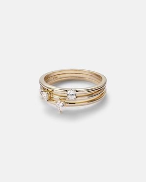 STONE AND STRAND 14Kt Ring With Diamonds - White