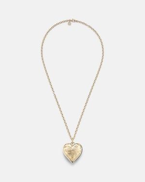 Sydney Evan Puffy Icon Heart 14Kt Pendant With Diamonds - White