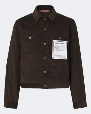 Acne Studios Verzierte Jacke Aus Baumwoll-Cord - Schwarz