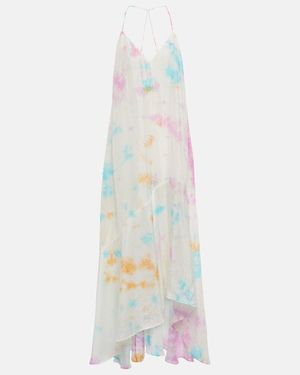 Anna Kosturova Silk Maxi Dress - White