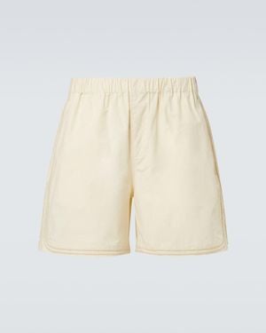 Commas Cotton Shorts - Natural