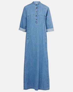 Dries Van Noten Denim Maxi Dress - Blue