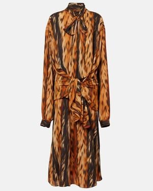 Balenciaga Knotted Dress - Brown